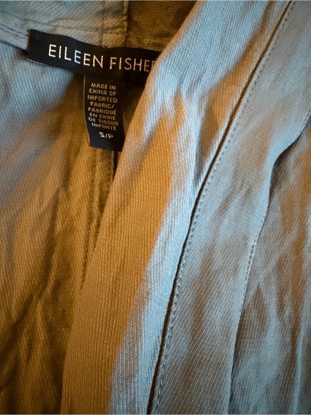 Eileen Fisher metal kimono jacket organic cotton size s